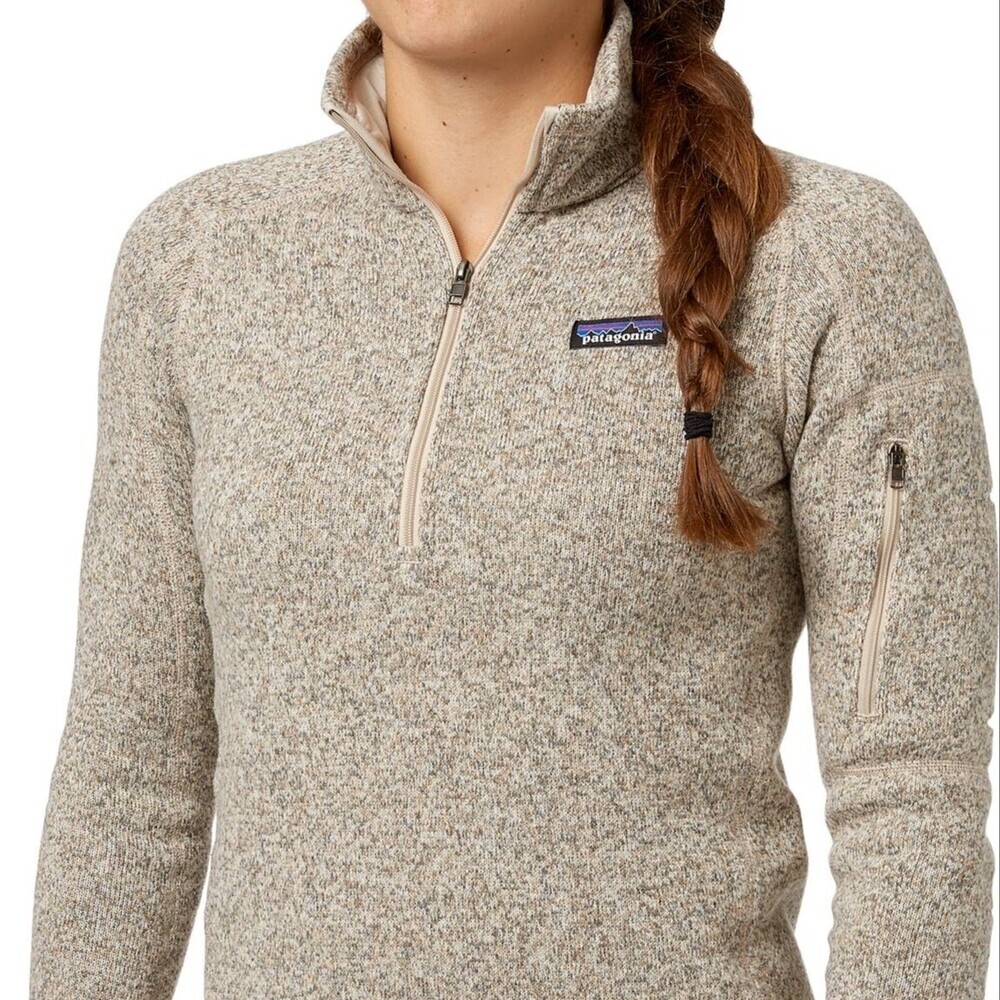 Patagonia Women's Better Sweater 1/4-Zip Fleece Pullover in Pelican Size Small